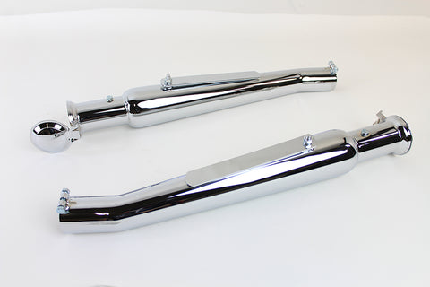 Chrome Cocktail Shaker Megaphone Upsweep Muffler Set - V-Twin Mfg.