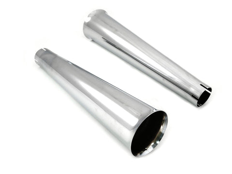 Chrome Megaphone Tip Set for 1-7/8  Muffler - V-Twin Mfg.