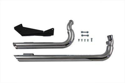 Wyatt Gatling Exhaust Drag Pipe Set Slash Cut - V-Twin Mfg.