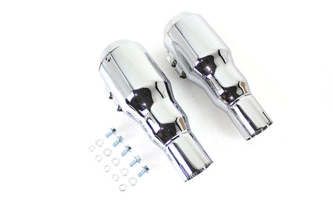 Grenade Muffler Set Chrome - V-Twin Mfg.