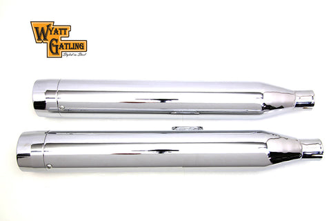 Wyatt Gatling Long Cannon Slip On Muffler Set - V-Twin Mfg.