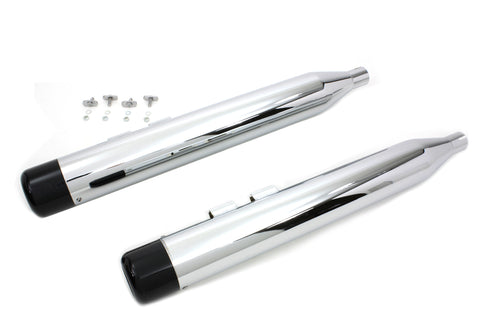 Muffler Set with Black Hollow Point End Tips - V-Twin Mfg.