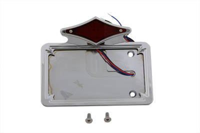 Chrome Diamond LED Tail Lamp License Plate Assembly - V-Twin Mfg.