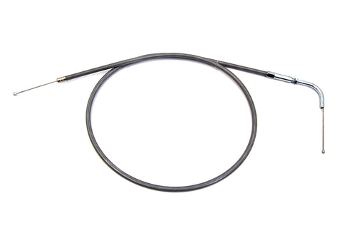 Stainless Steel Throttle Cable with 38  Casing and 90° Elbow - V-Twin Mfg.