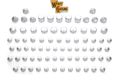 Wyatt Gatling Chrome Bolt Cap 76 Piece Cover Kit - V-Twin Mfg.