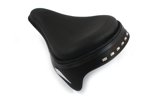 Black Leather Metro Police Solo Seat - V-Twin Mfg.