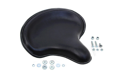 Black Leather Solo Seat - V-Twin Mfg.