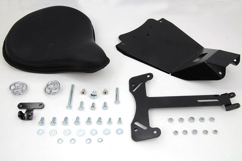 Black Leather Solo Seat and Mount Kit - V-Twin Mfg.