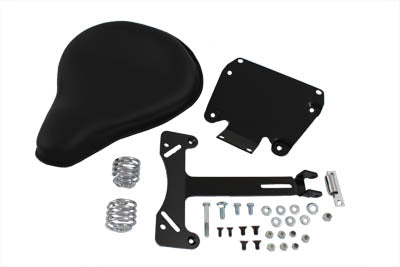 Black Leather Solo Seat and Mount Kit - V-Twin Mfg.