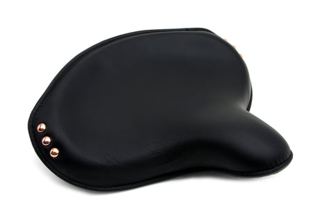 Black Leather Replica Army Solo Seat - V-Twin Mfg.