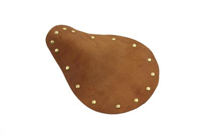 Bare Bones Brown Leather Solo Seat - V-Twin Mfg.