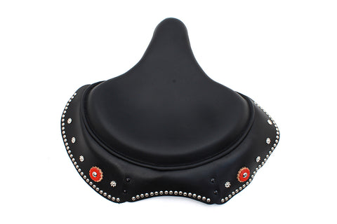 Black Leather Early Style Solo Seat - V-Twin Mfg.