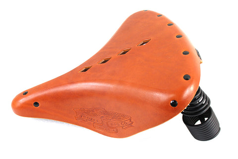 Replica Troxel Solo Saddle Formed Leather Brown - V-Twin Mfg.