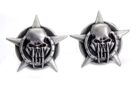 Skull on Star License Plate Topper Set - V-Twin Mfg.