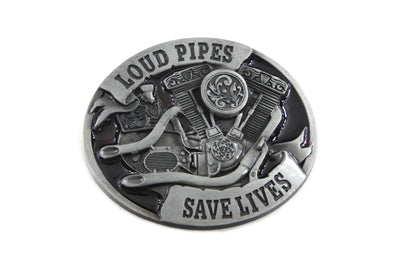 Loud Pipes Belt Buckle - V-Twin Mfg.