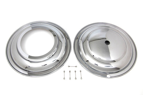 16  Front Wheel Cover Set Chrome - V-Twin Mfg.