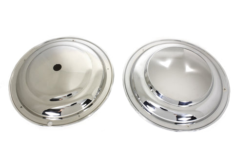 16  Front Wheel Cover Set Chrome - V-Twin Mfg.