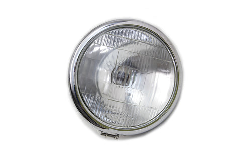 6-1/2  Round Headlamp Chrome - V-Twin Mfg.