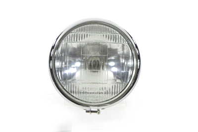 6-1/2  Round Headlamp Black - V-Twin Mfg.