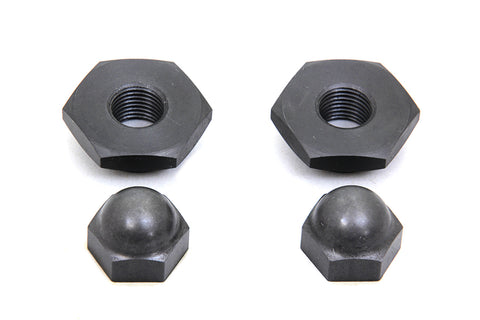 Spring Fork Rod Top Nut Set Parkerized - V-Twin Mfg.