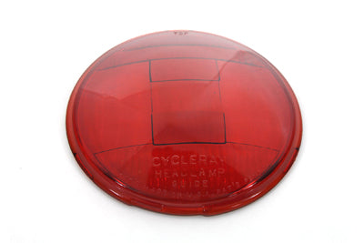 Replica Headlamp Glass Lens Red - V-Twin Mfg.