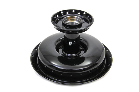 Front Wheel Hub and Brake Drum Black - V-Twin Mfg.