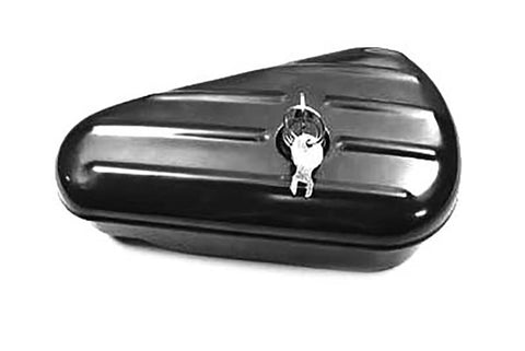 Oval Right Side Black Tool Box - V-Twin Mfg.