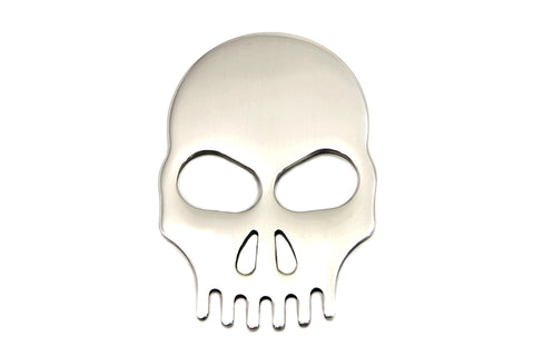 Stainless Steel Fender Medallion with Skull - V-Twin Mfg.