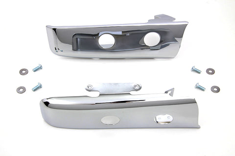 Chrome Slotted Saddlebag Filler Strip Kit - V-Twin Mfg.