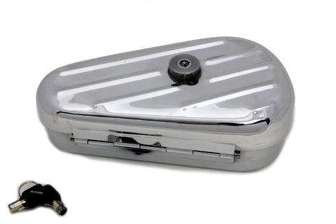 Oval Right Side Chrome Tool Box - V-Twin Mfg.