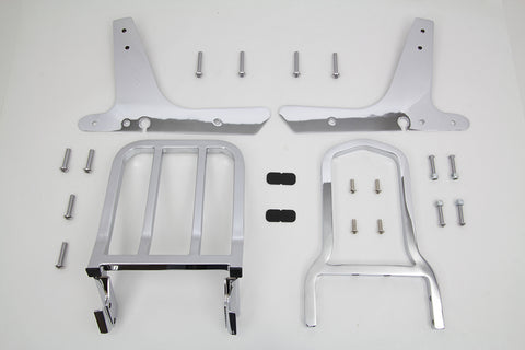 Luggage Rack Chrome Solid Type - V-Twin Mfg.