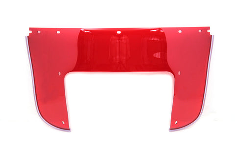 Beaded Lower Windshield Red - V-Twin Mfg.