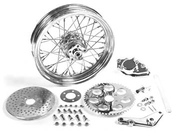 16  x 3.00  Rear Wheel Kit with Caliper Chrome - V-Twin Mfg.