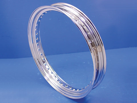 19  X 2.50  Drop Center Chrome Wheel Rim - V-Twin Mfg.