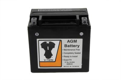 AGM Fully Sealed Black Battery - V-Twin Mfg.