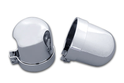 Chrome Dome Style Shock Cover Set - V-Twin Mfg.