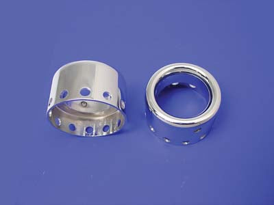 Chrome Lower Shock Cover Set - V-Twin Mfg.