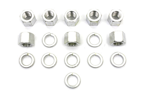 Cadmium Cylinder Base Nuts and Washers - V-Twin Mfg.