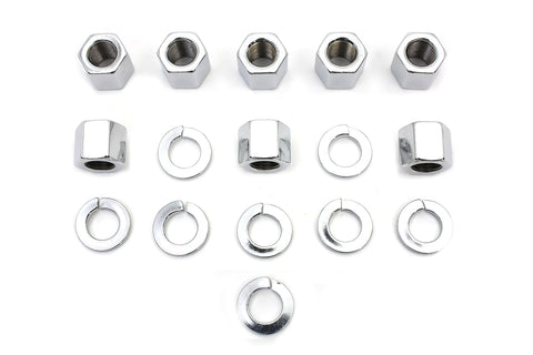 Chrome Stock Cylinder Base Nuts and Washers - V-Twin Mfg.