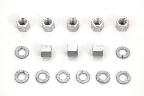 Cadmium Cylinder Base Nuts and Washers - V-Twin Mfg.