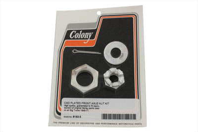 Cadmium Front Axle Nut Kit - V-Twin Mfg.