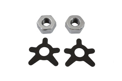 Brake Shaft Nut and Lock Kit Chrome - V-Twin Mfg.