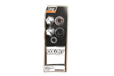 Chrome Axle Nut Kit Acorn Style - V-Twin Mfg.