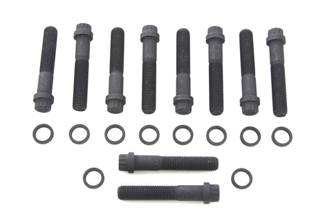 Cylinder Head Bolt Set 12 Point Black - V-Twin Mfg.