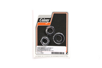 Chrome Front Axle Nut and Washer Kit - V-Twin Mfg.