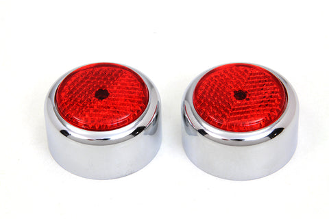 Swingarm Pivot Bolt Cover with Red Reflectors - V-Twin Mfg.