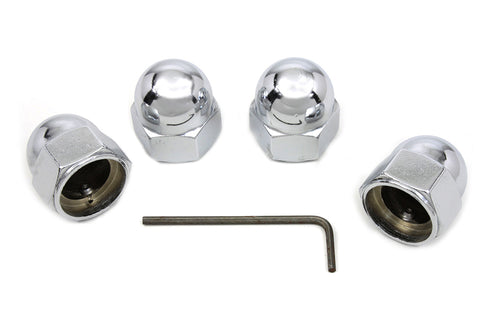 Acorn Type Headbolt Cover Chrome - V-Twin Mfg.