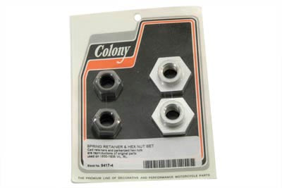 Parkerized Hex Nut and Retainer Kit - V-Twin Mfg.