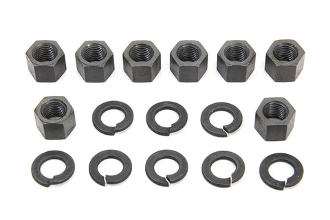 Replica Cylinder Base Nut Kit Parkerized - V-Twin Mfg.