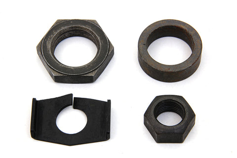 Rear Axle Nut and Lock Kit Parkerized - V-Twin Mfg.